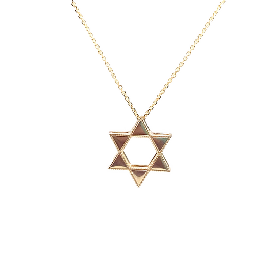 Double Plain Star of David Pendant -  Paddington Jeweller - Ojco