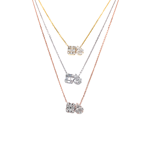 Coming Together - Toi et Moi Necklace -  Paddington Jeweller - Ojco