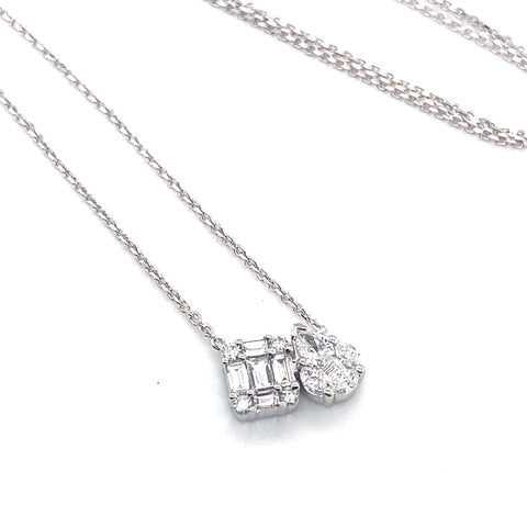 Coming Together - Toi et Moi Necklace -  Paddington Jeweller - Ojco