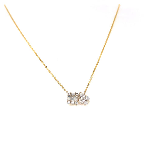 Coming Together - Toi et Moi Necklace -  Paddington Jeweller - Ojco