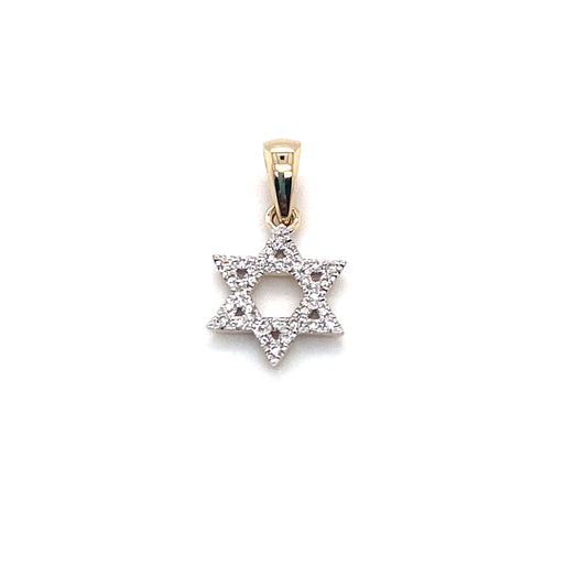 Diamond Star of David Pendant -  Paddington Jeweller - Ojco